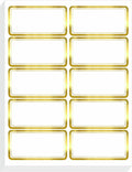 200 PCS Gold Metallic Name Labels, Blank Name Tag Stickers by Stickyourhappymoment