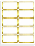 200 PCS Gold Metallic Name Labels, Blank Name Tag Stickers by Stickyourhappymoment