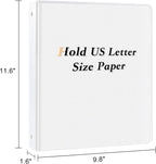 CIXILDTS 1-inch Round Ring Binder, Standard 3 Ring Binder Fit Letter Size Paper - Image 2