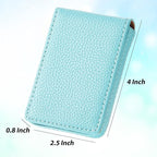 Outus 2 Pieces Business Card Holder, PU Leather Business Card Case Pocket Wallet - Image 2