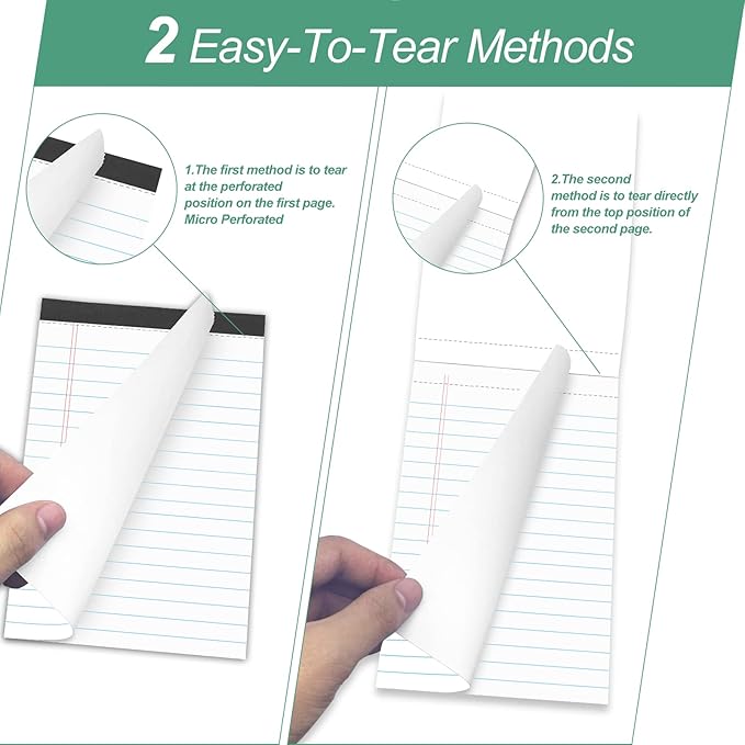 10 Pads Legal Pads 4x6 Inch Lined Ruled Perforated Writing Pad Small Notepads - Image 3