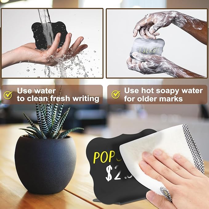 PigPotParty 12 Pcs Food Labels for Party Buffet w/Cleaning Spray - Image 8