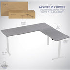 VIVO Electric Corner 84 x 63 inch L-Shaped Standing Desk, Memory Height - Image 6