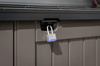 suncast 5.9 ft. x 3.7 ft horizontal stow-away showing dimensions