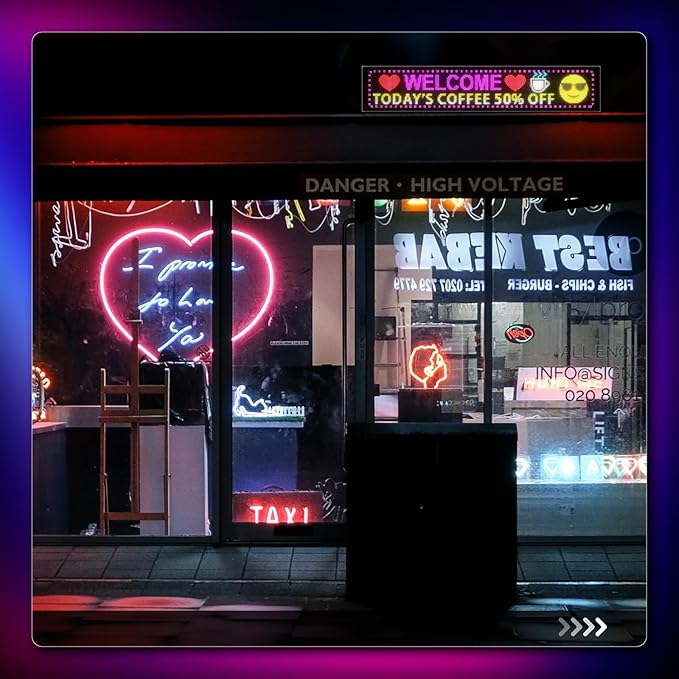Large Programmable LED Sign, P5 Resolution Indoor Store LED Sign, - Image 2