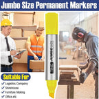 Fuutreo 10 Pack Jumbo Permanent Markers Bulk Large Chisel Tip Permanent Markers - Image 5
