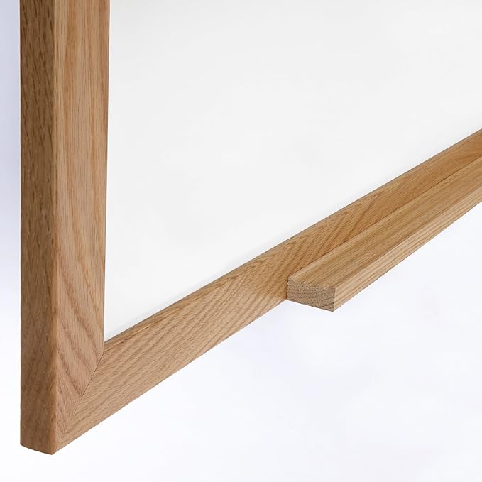Ghent 4 x 10 Porcelain Magnetic Whiteboard, Wood Frame, 1 Marker, 1 Eraser - Image 2
