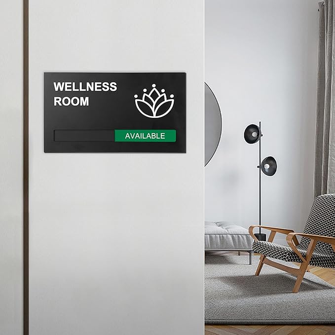 Wellness Room Office Sign, Do Not Disturb Privacy Slide Door Sign, In Use And - Image 6
