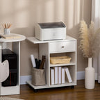 Zateety Mobile Printer Stand, Rolling File Cabinet Cart - Image 9