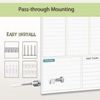 Glass Weekly Dry Erase Board for Wall 16"X 12", Colorful Weekly Calendar - Image 5