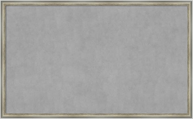 Amanti Art Silver Framed Magnetic Board 26x42 Large Vision Board by AmantiArt