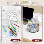 Absonic Acrylic Pen Holder Pencil Organizer, 360-Degree Rotating Pencil Holder - Image 3