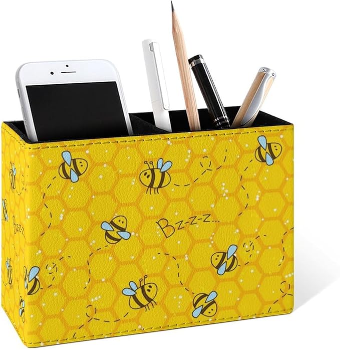 Famame Honeycomb Cute Bee Pencil Holder by Famame