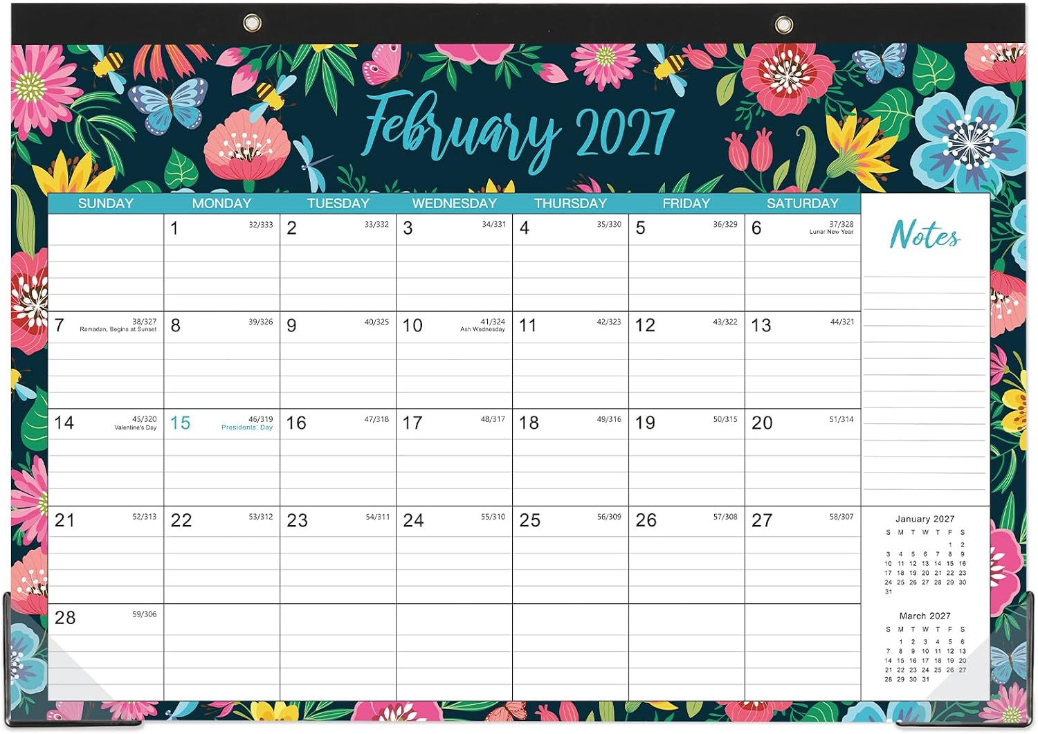 2027 Desk Calendar - Jan 2027 - Dec 2027, Large Monthly Desk Calendar 12 Months, 17" x 12", Desk Pad, Large Ruled Blocks, To-do List & Notes, Best Desk/Wall Calendar 2027 for Planning or Organizing