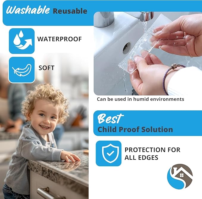 Furniture Edge Guards | 12ft Protective Clear PVC Cushion | Baby Child Proofing - Image 4