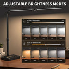 sibrille led desk lamp, ultra wide computer light showing dimensions
