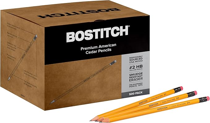 Bostitch Office Premium #2 Pencils, American Cedar Wood, Pre-Sharpened by BostitchOfficeProducts