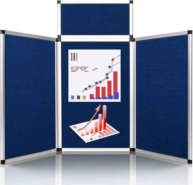 Nisorpa Trade Show Presentation Board, Aluminum Trifold Poster Board 70.8 x by Nisorpa