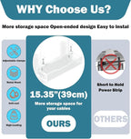 Under Desk Cable Management Tray, No Drill Mesh Desk Cable Tray, Wire - Image 3