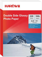HARtwii 220 Sheets Double Side High Glossy Photo Paper 8.5x11 Inches 54lbs by HARTWII