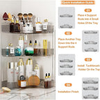 SUNZOS Modern 3-Tier Bathroom Organizer, Corner Makeup Storage - Image 6