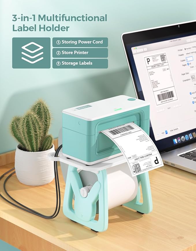 MUNBYN Label Holder for Rolls and Fanfold Labels, Thermal Sticker Holder for - Image 2