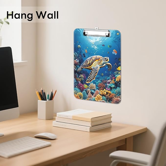 Luminzo Plastic Cute Clipboard Low-Profile Metal Clip, A4 Letter Size 9 x 12.5 - Image 5