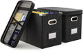 Oterri File Organizer Box with Lid, Hanging Filing File Box with Mesh Pocket