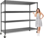 MilleLoom 4 Tier Industrial Storage Shelving Unit 2640LBS Capacity, Heavy Duty by Unknown