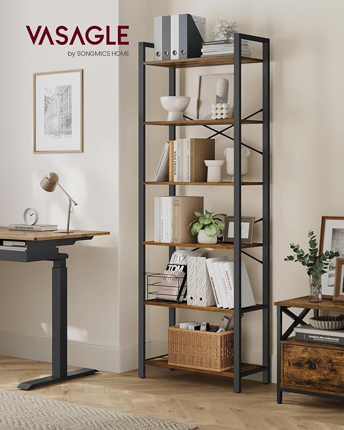 VASAGLE 6-Tier Bookshelf, Bookcase - Image 2