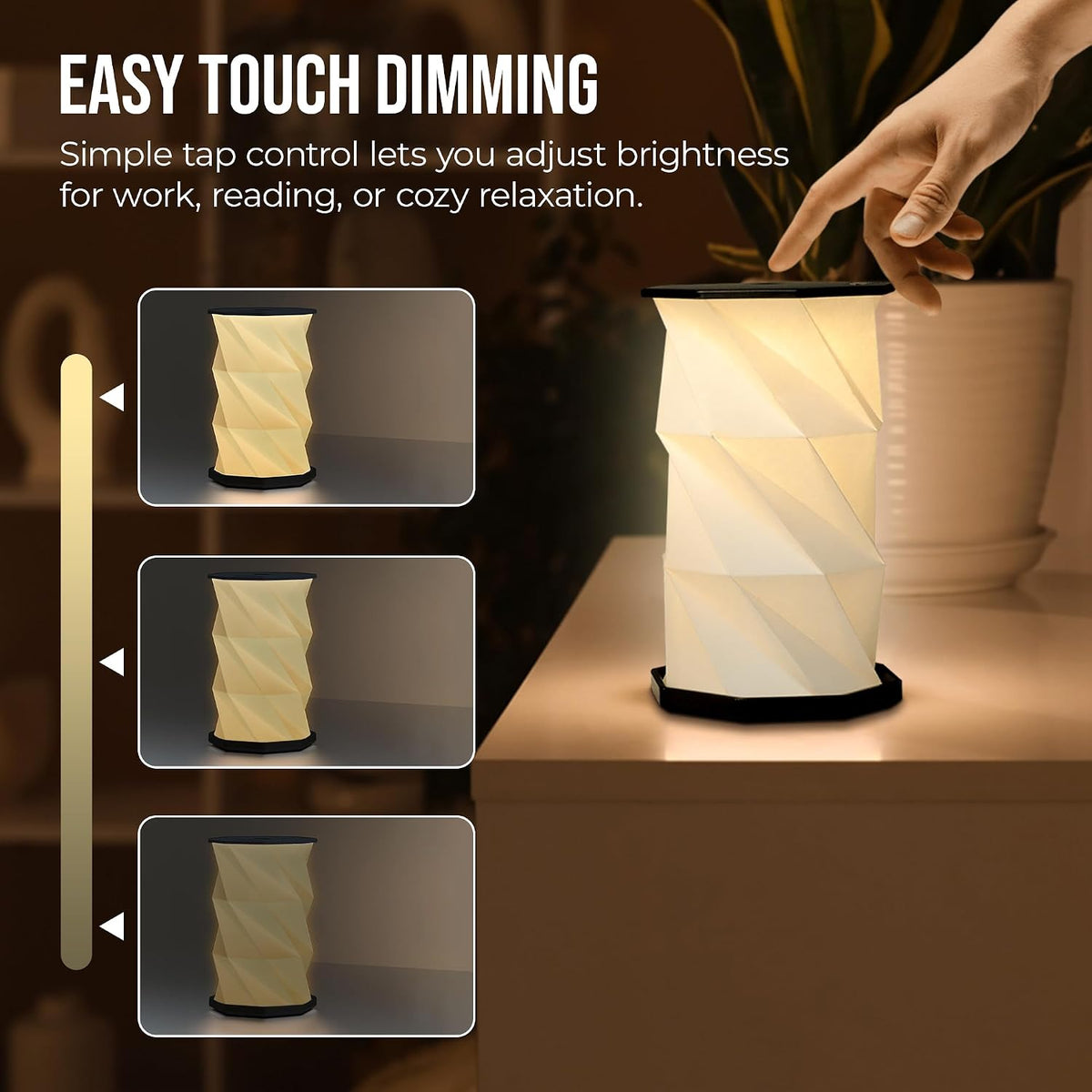 Origami Expanding Foldable LED Desk Lamp – USB Rechargeable & Portable - ...