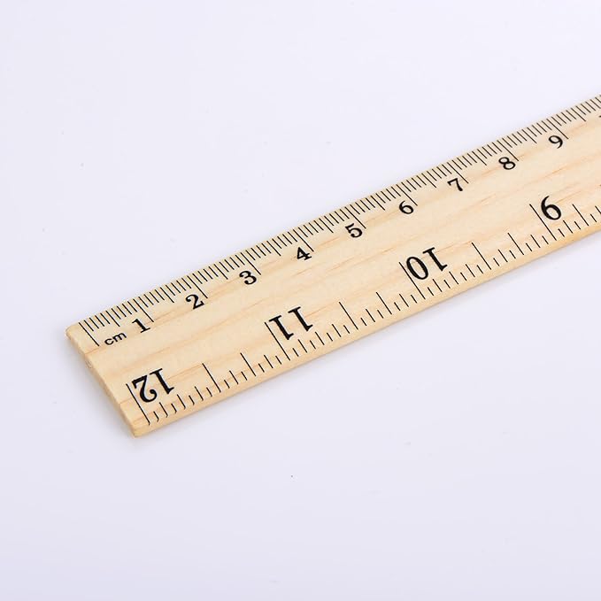eBoot 12 Pack Wood Ruler Student Rulers Wooden School Rulers Office Ruler - Image 2