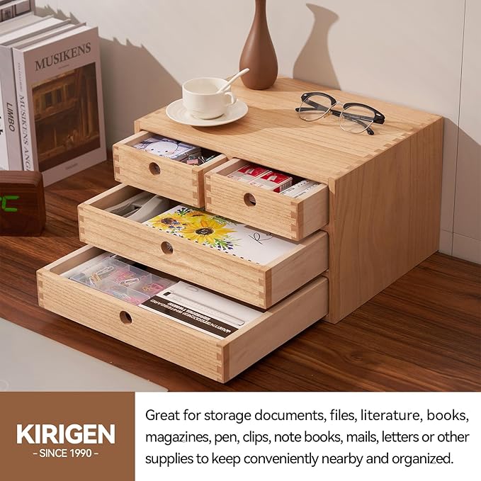 Kirigen Natural Wood Desktop Organizers - Image 5