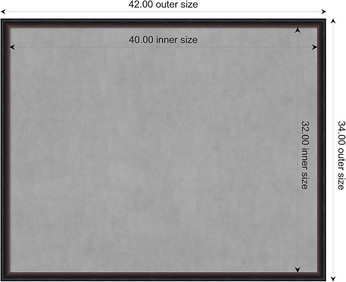 Amanti Art Black Framed Magnetic Board 34x42 X-Large Vision Board - Image 3