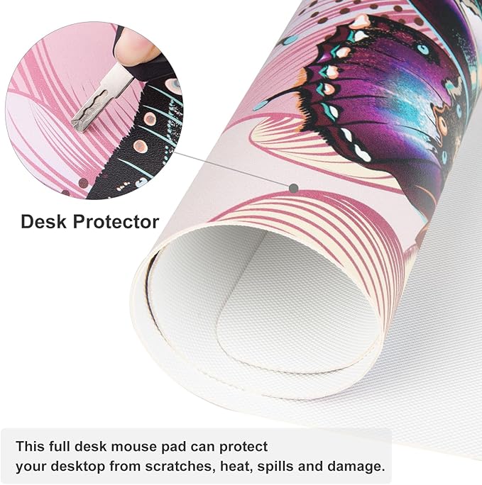 QIYI Large Mouse Pad, PU Leather Desk Blotter Protector, Waterproof Computer - Image 5