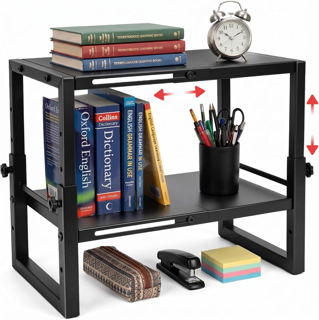 Locker Organizer Shelf, Expandable Width and Height, Locker Shelf | Heavy Duty,Metal,Stackable ,Locker Organizer Shelves Ideal for School, Office,Gym Lockers