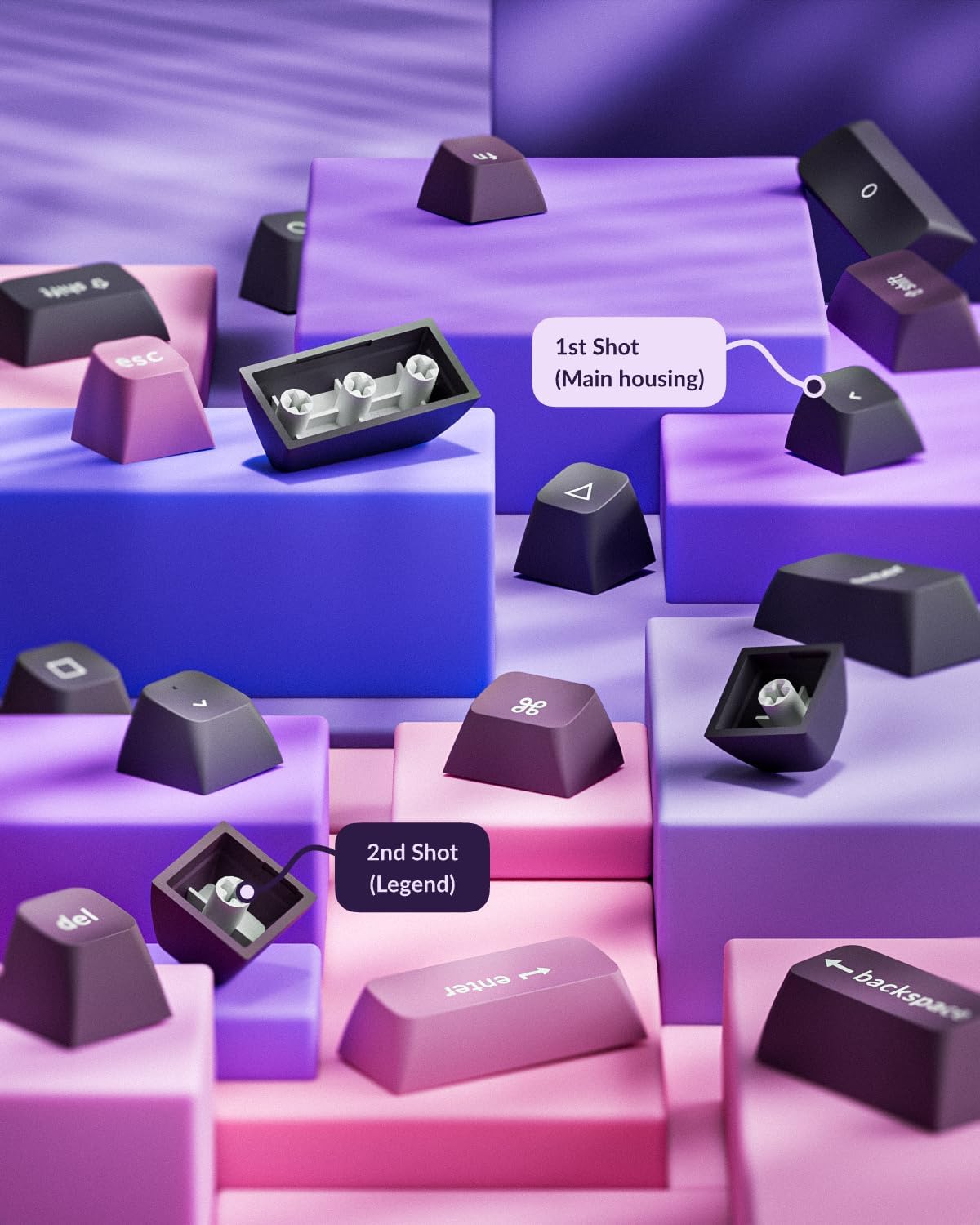 Keychron Q5 Pro 96% Wireless Mechanical Keyboard Full Aluminum - Purple