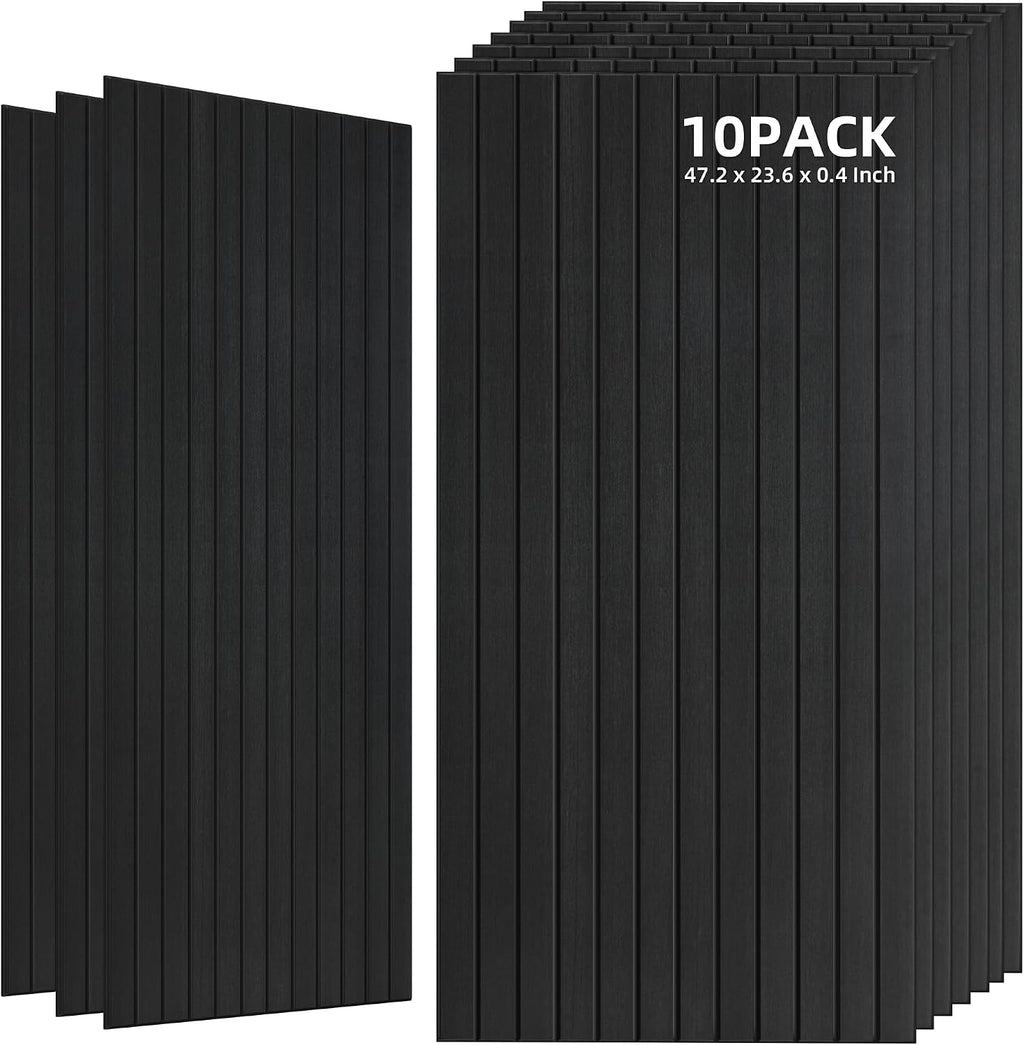 TO-TH Wood-Look Acoustic Wall Panels, 10 Pack 47.2” x 23.6” Sound Panels