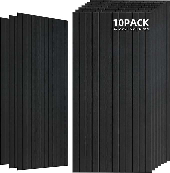 TO-TH Wood-Look Acoustic Wall Panels, 10 Pack 47.2” x 23.6” Sound Panels by TO-TH