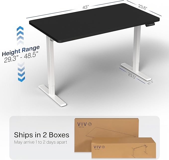 VIVO Electric 43 x 24 in Standing Desk, Memory Height Adjustment, 1B Series - Image 3
