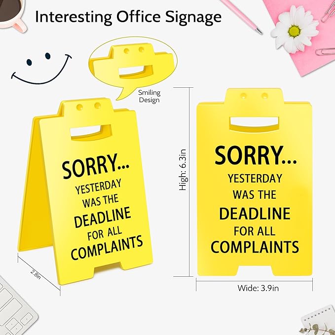 Smilelife Funny Office Cubicle Decor Yesterday Was The Deadline - Image 2