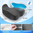 CushyOasis Seat Cushion, Gel Chair Cushions, Office Chair Cushions, Anti-Slip - Image 2