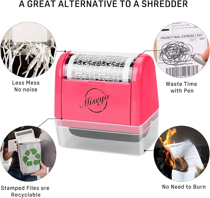 Miseyo Wide Identity Theft Protection Roller Stamp Set - Image 5