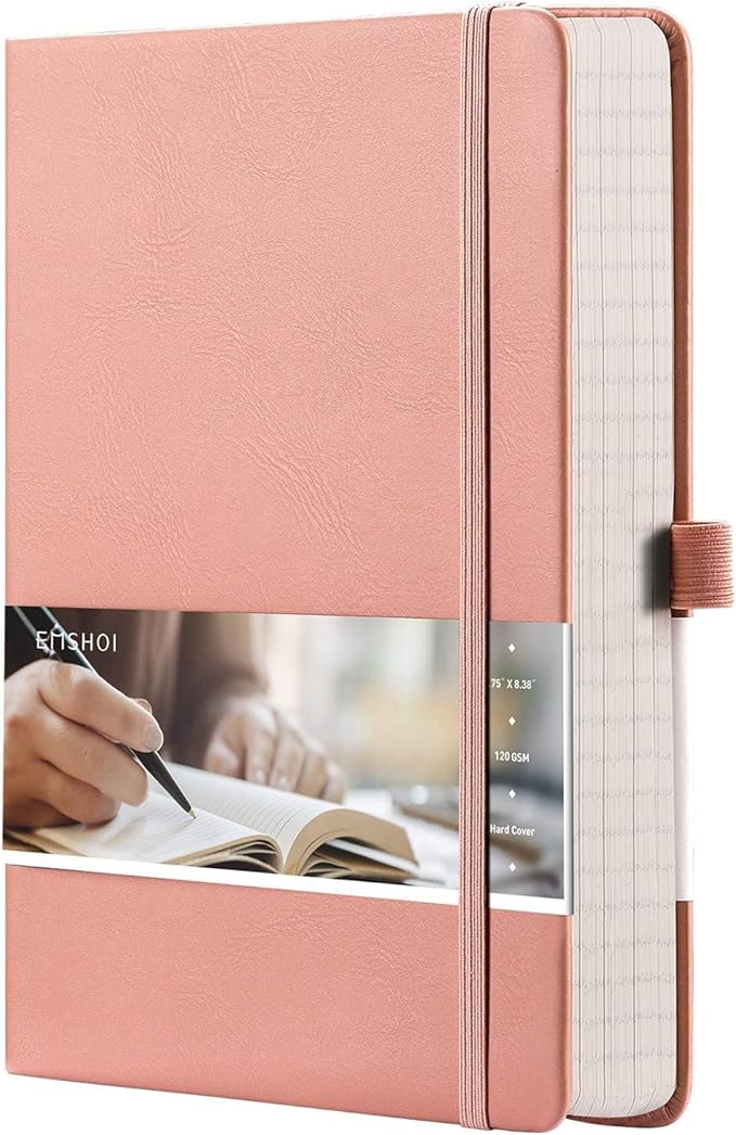 EMSHOI College Ruled Notebook-120gsm Thick Paper, 256 Numbered Pages Lined by EMSHOI
