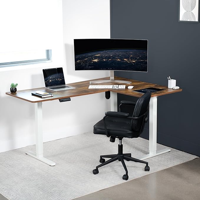 VIVO Electric Corner 63 x 47 inch L-Shaped Standing Desk, Memory Height - Image 7