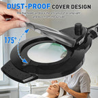kirkas led magnifying lamp with clamp, 2,200 lumens on a desk or shelf
