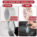 SWRT 2.7Mil Thick Ultra Clear Packing Tape, 36 Rolls Heavy Duty Packaging Tape - Image 2