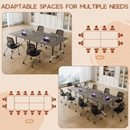 Folding Conference Table 4ft 5ft, Foldable Office Meeting Desk - Image 6