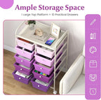GOFLAME 10-Drawer Rolling Storage Cart, Art Craft Storage Organizer on Wheels - Image 5