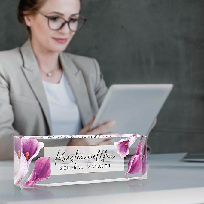 Custom Name Plate for Desk, Desk Name Plate Personalized, Office Decor for - Image 8